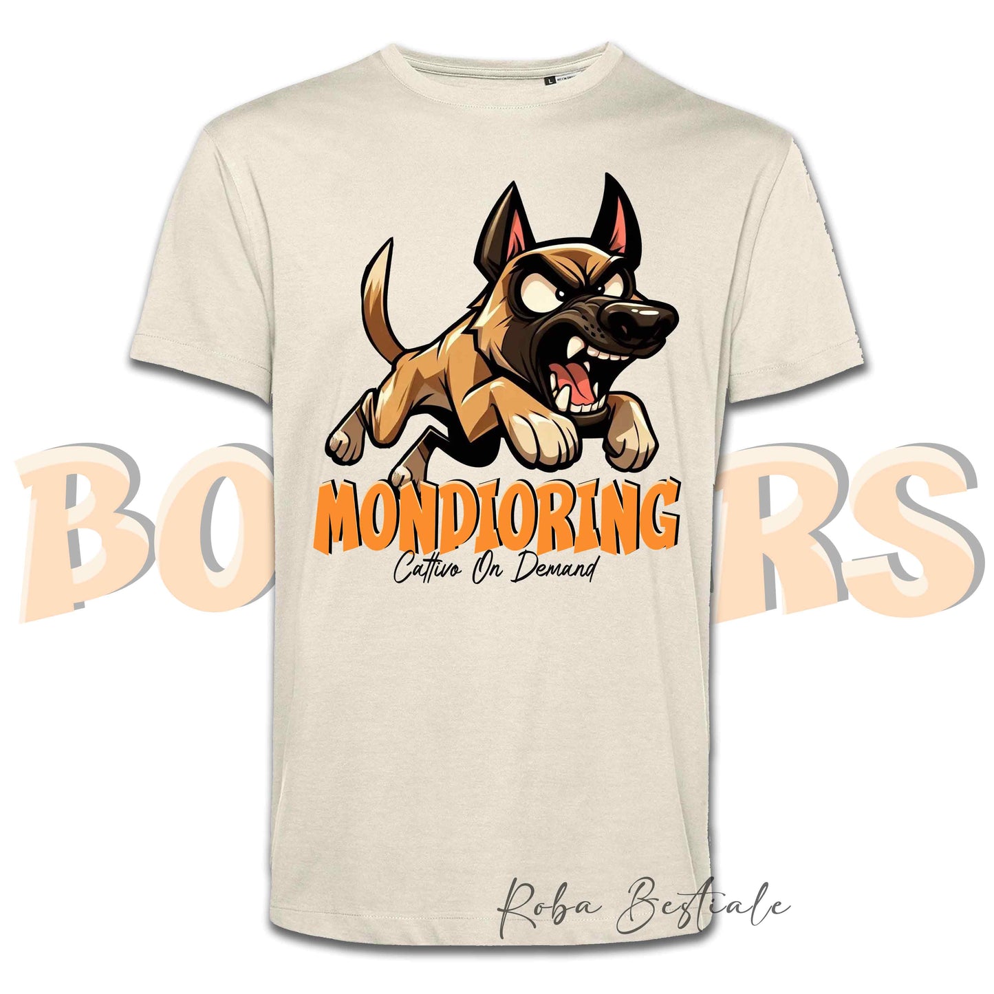 T-Shirt BONKERS - MONDIORING - PASTORE BELGA MALINOIS - Uomo o Donna - dalla XS alla 5XL