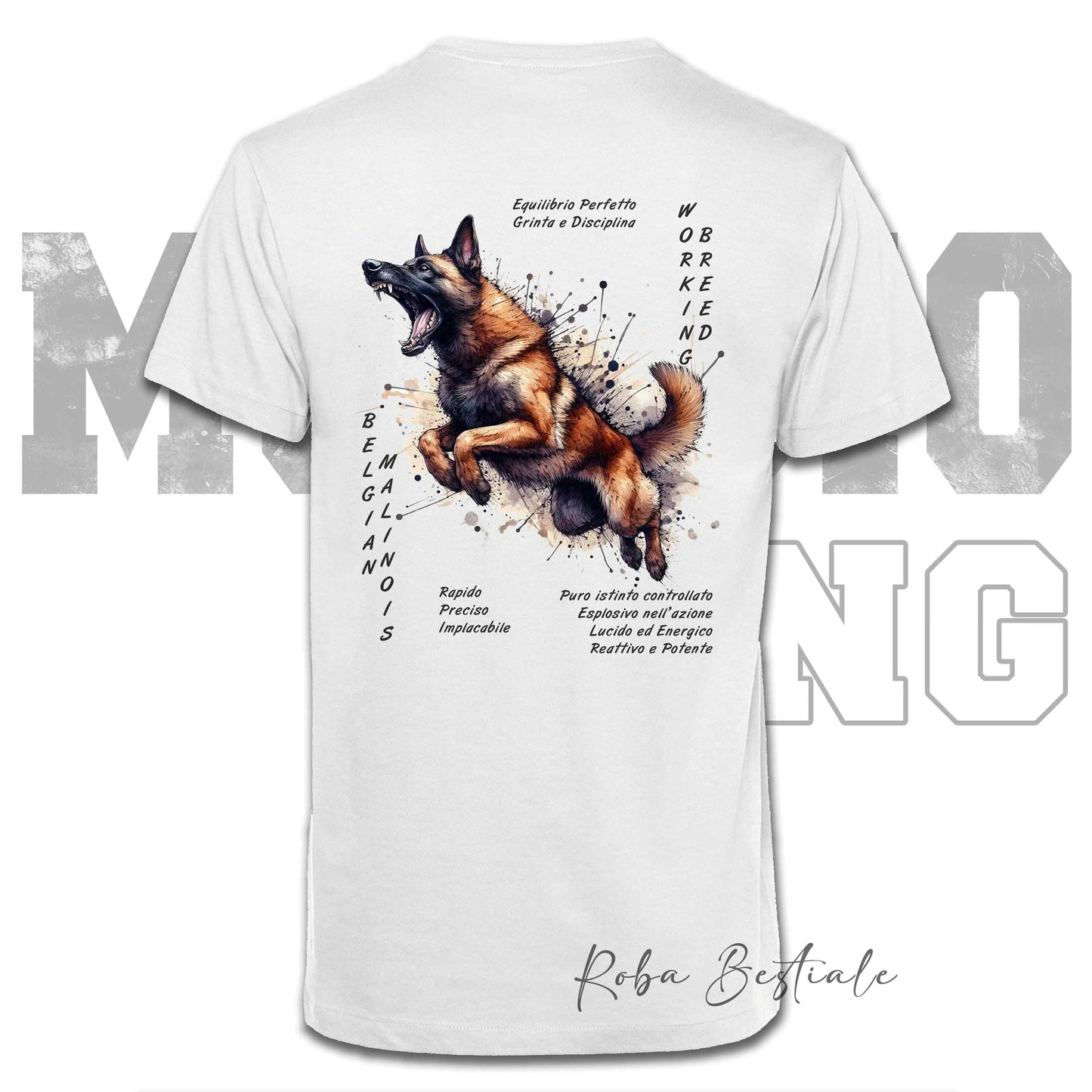 T-Shirt MONDIORING6 - PASTORE BELGA MALINOIS - Uomo o Donna - dalla XS alla 5XL