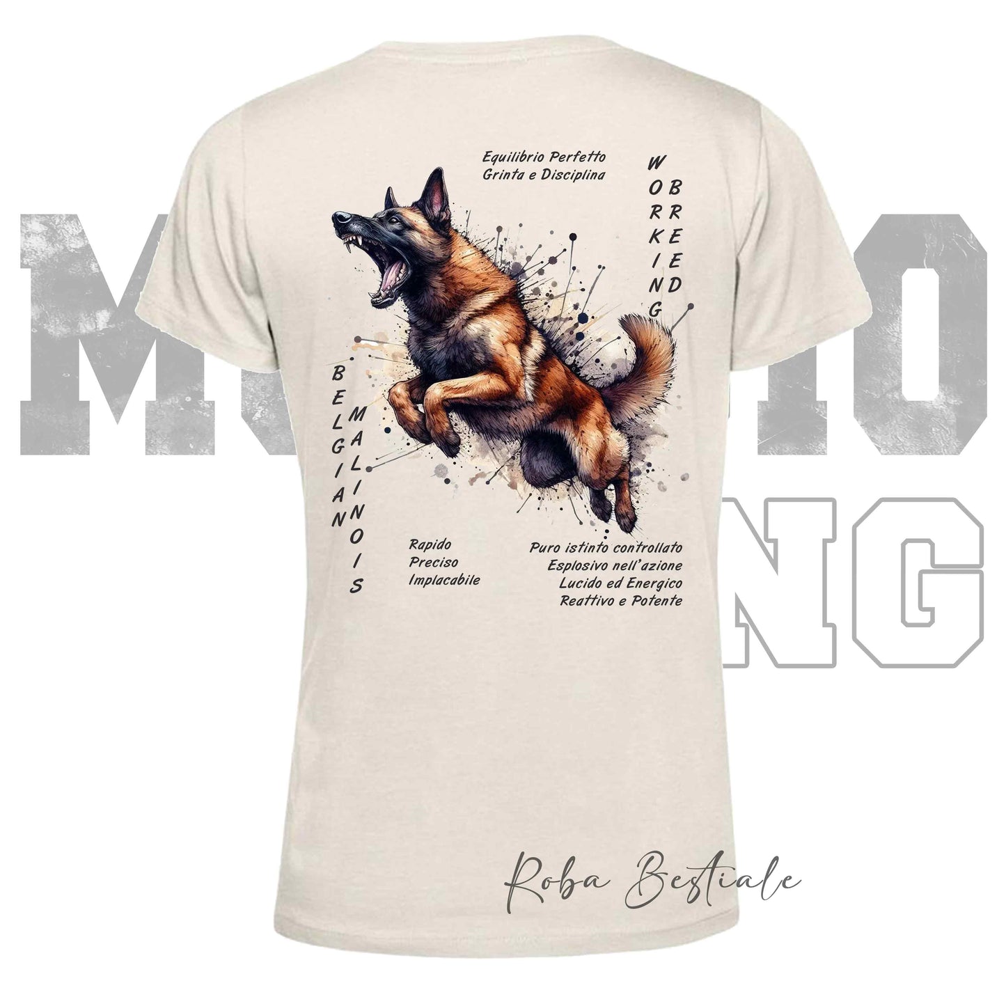 T-Shirt MONDIORING6 - PASTORE BELGA MALINOIS - Uomo o Donna - dalla XS alla 5XL