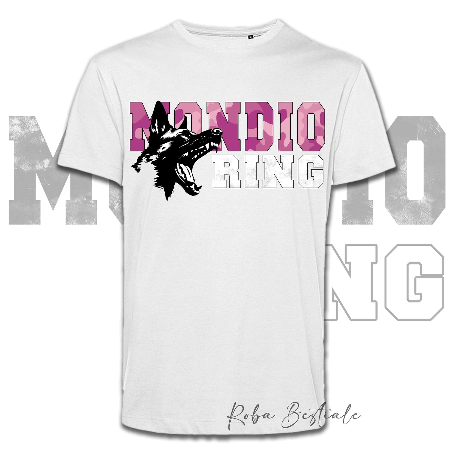 T-Shirt MONDIORING3 - PASTORE BELGA MALINOIS - Stampa in colore a scelta, Uomo o Donna - dalla XS alla 5XL