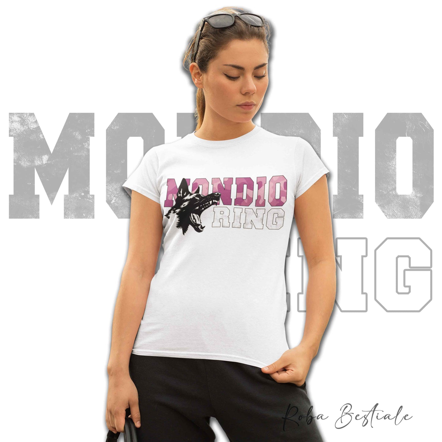 T-Shirt MONDIORING3 - PASTORE BELGA MALINOIS - Stampa in colore a scelta, Uomo o Donna - dalla XS alla 5XL