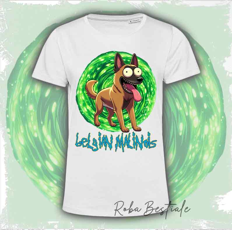 T-Shirt RICK & MORTY - PASTORE BELGA MALINOIS