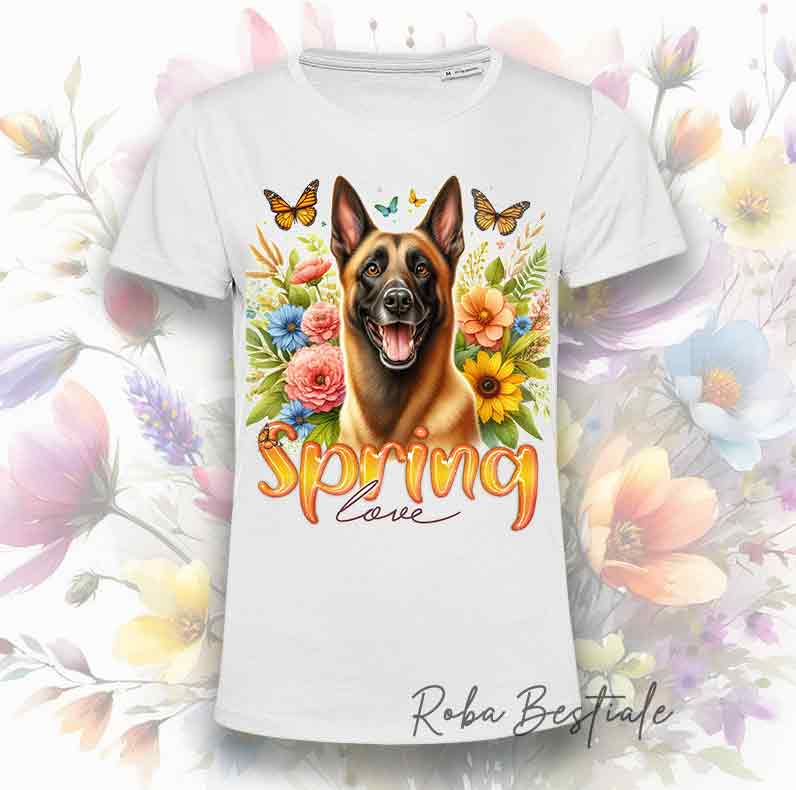 T-Shirt SPRING LOVE - PASTORE BELGA MALINOIS