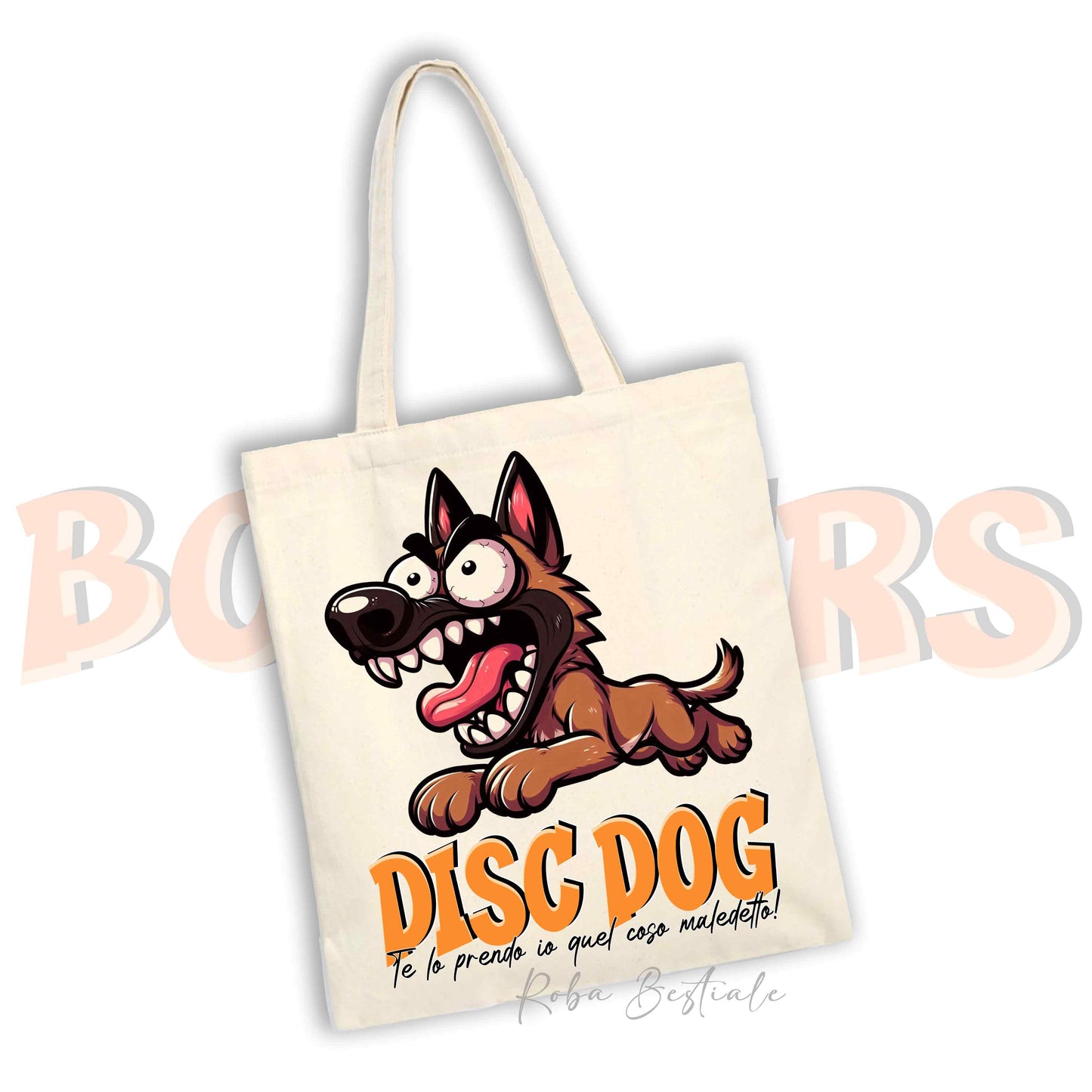 Shopper BONKERS - DISC DOG - PASTORE BELGA MALINOIS - Diversi colori disponibili