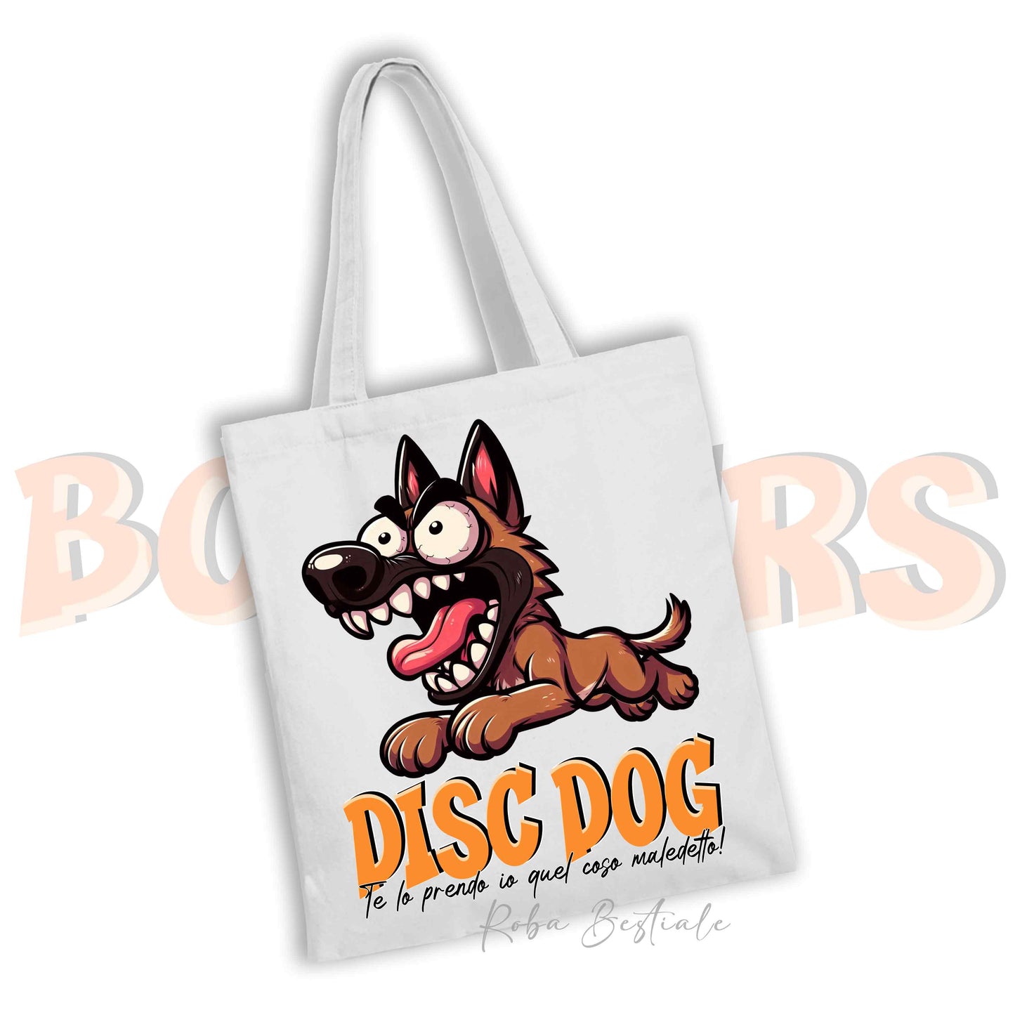 Shopper BONKERS - DISC DOG - PASTORE BELGA MALINOIS - Diversi colori disponibili
