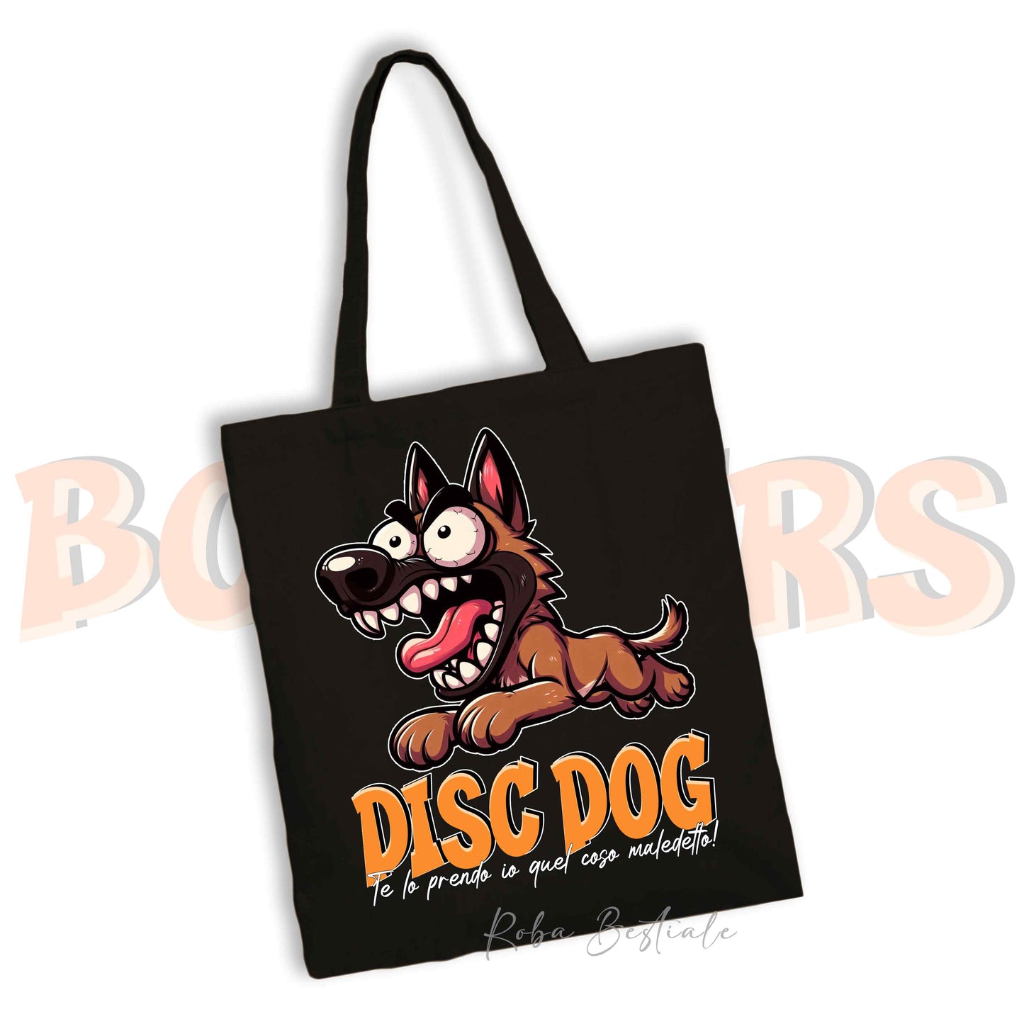 Shopper BONKERS - DISC DOG - PASTORE BELGA MALINOIS - Diversi colori disponibili