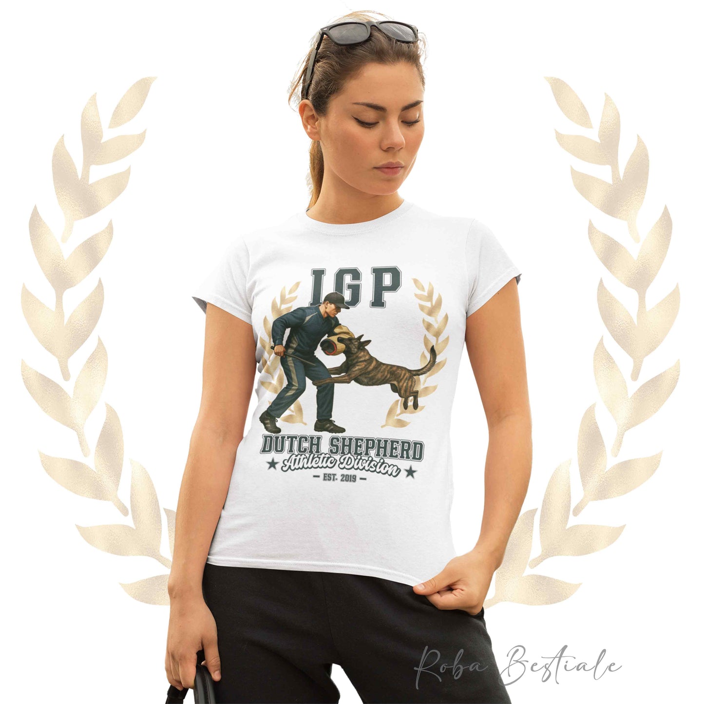 T-Shirt IGP ATTACK - PASTORE OLANDESE a Pelo Corto - Uomo o Donna - dalla XS alla 5XL