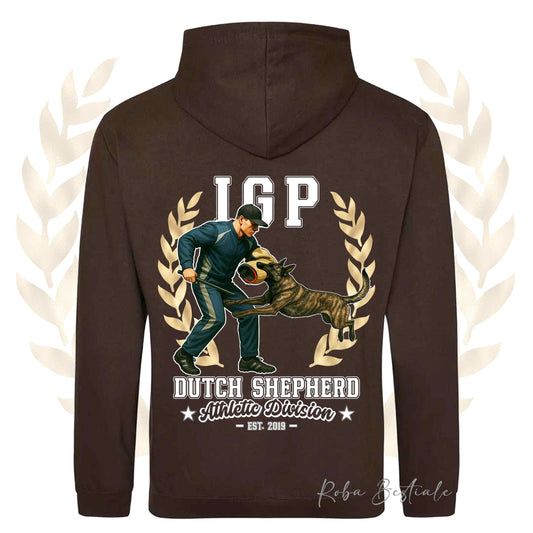 Felpa IGP ATTACK - PASTORE OLANDESE a Pelo Corto - Con Cappuccio e Tasconi, Unisex, in tanti colori - dalla XS alla 5XL