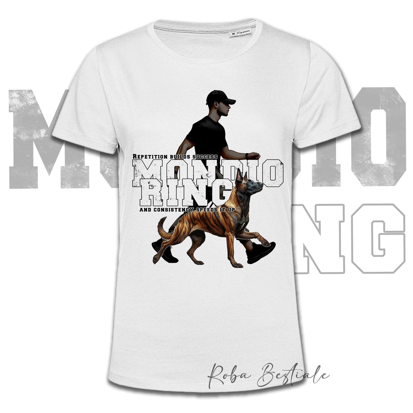 T-Shirt MONDIORING5 - PASTORE OLANDESE a Pelo Corto + UOMO - Bianca, Uomo o Donna - dalla XS alla 5XL