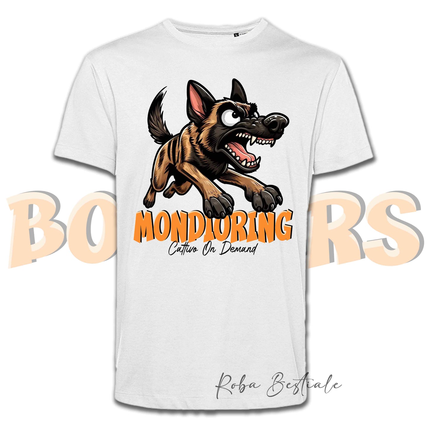 T-Shirt BONKERS - MONDIORING - PASTORE OLANDESE a Pelo Corto - Uomo o Donna - dalla XS alla 5XL