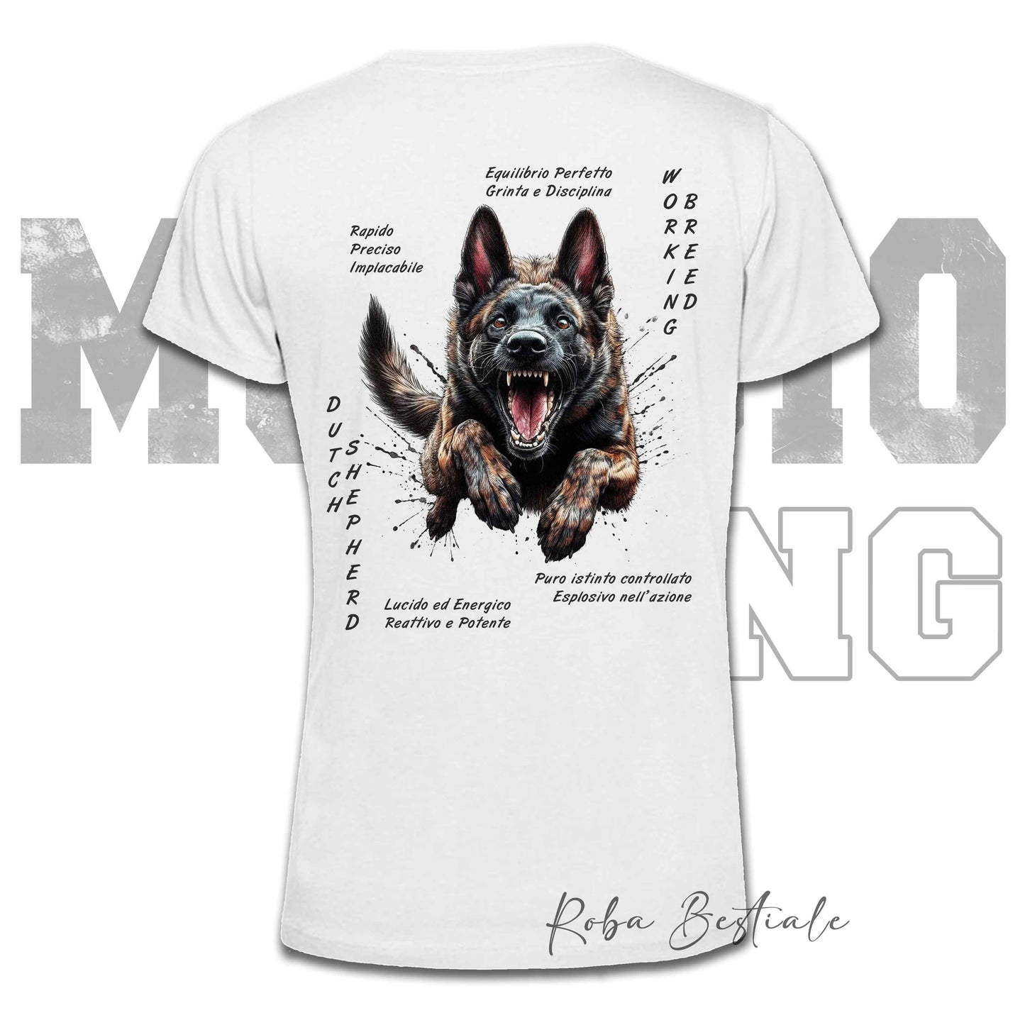 T-Shirt MONDIORING6 - PASTORE OLANDESE a Pelo Corto - Uomo o Donna - dalla XS alla 5XL