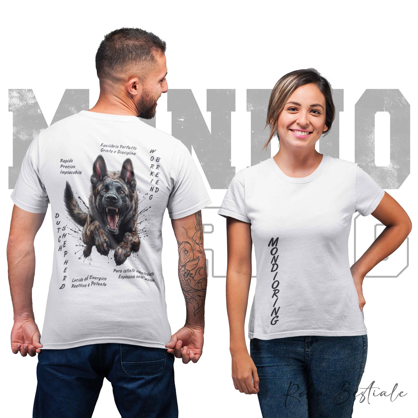 T-Shirt MONDIORING6 - PASTORE OLANDESE a Pelo Corto - Uomo o Donna - dalla XS alla 5XL