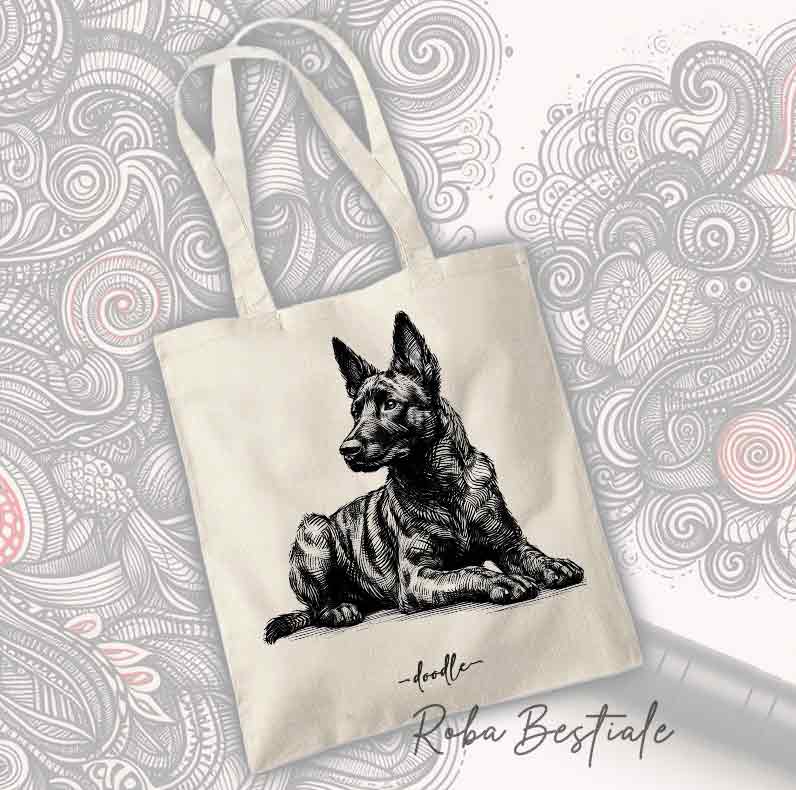 Shopper DOODLE - PASTORE OLANDESE a Pelo Corto