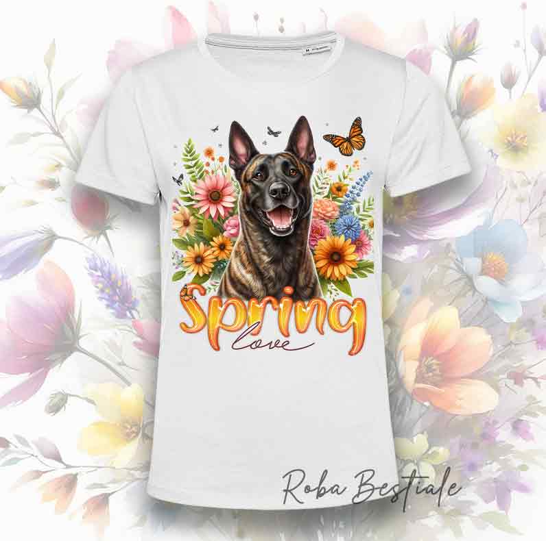 T-Shirt SPRING LOVE - PASTORE OLANDESE a Pelo Corto