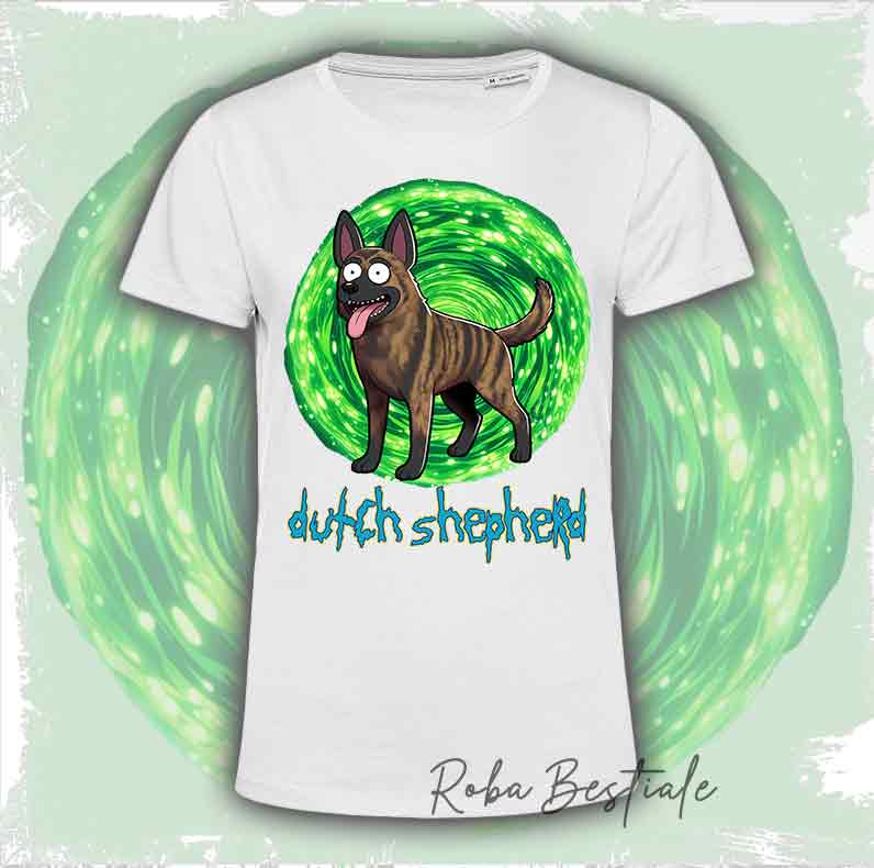 T-Shirt RICK & MORTY - PASTORE OLANDESE a Pelo Corto