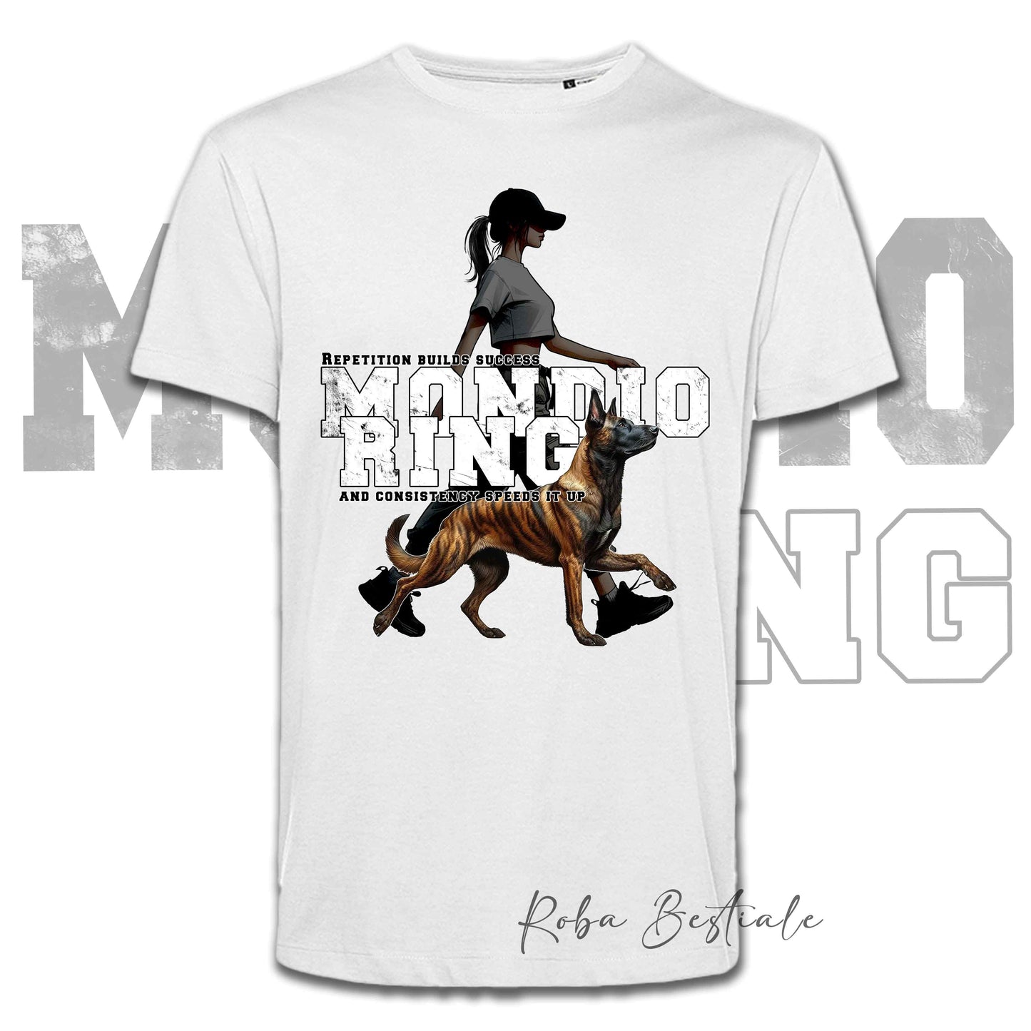 T-Shirt MONDIORING5 - PASTORE OLANDESE a Pelo Corto + DONNA - Bianca, Uomo o Donna - dalla XS alla 5XL