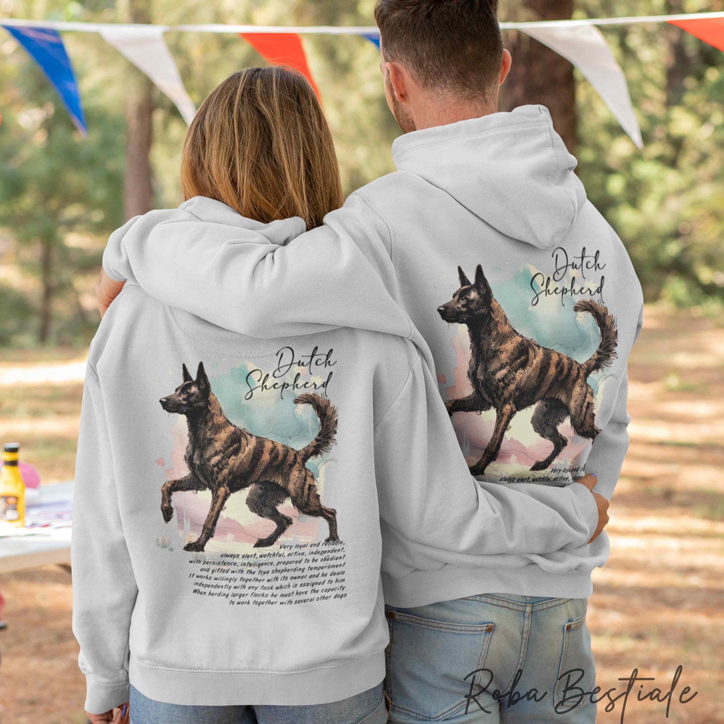 Felpa BEHAVIOR - PASTORE OLANDESE a Pelo Corto - Standard FCI - Unisex - Grigia - dalla XS alla 3XL