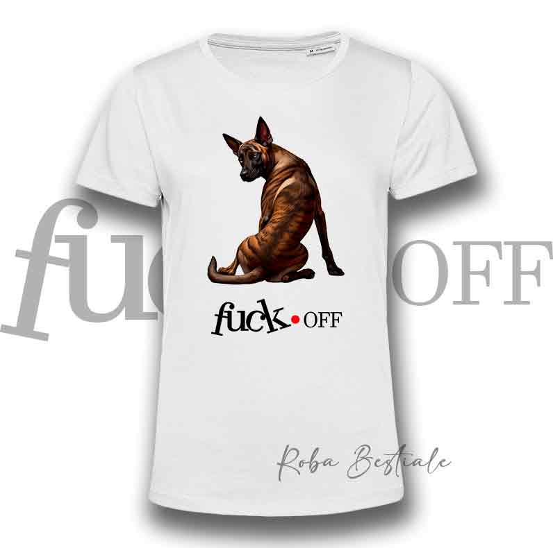 T-Shirt F**K OFF - PASTORE OLANDESE a Pelo Corto - Bianca o Nera - Uomo o Donna - dalla XS alla 5XL