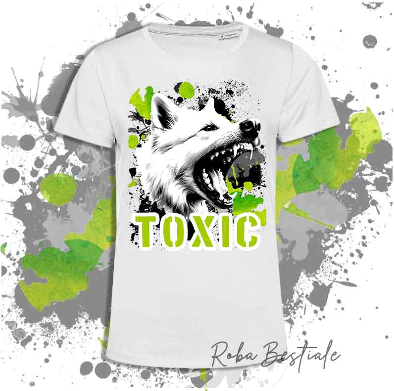 T-Shirt TOXIC - PASTORE SVIZZERO BIANCO