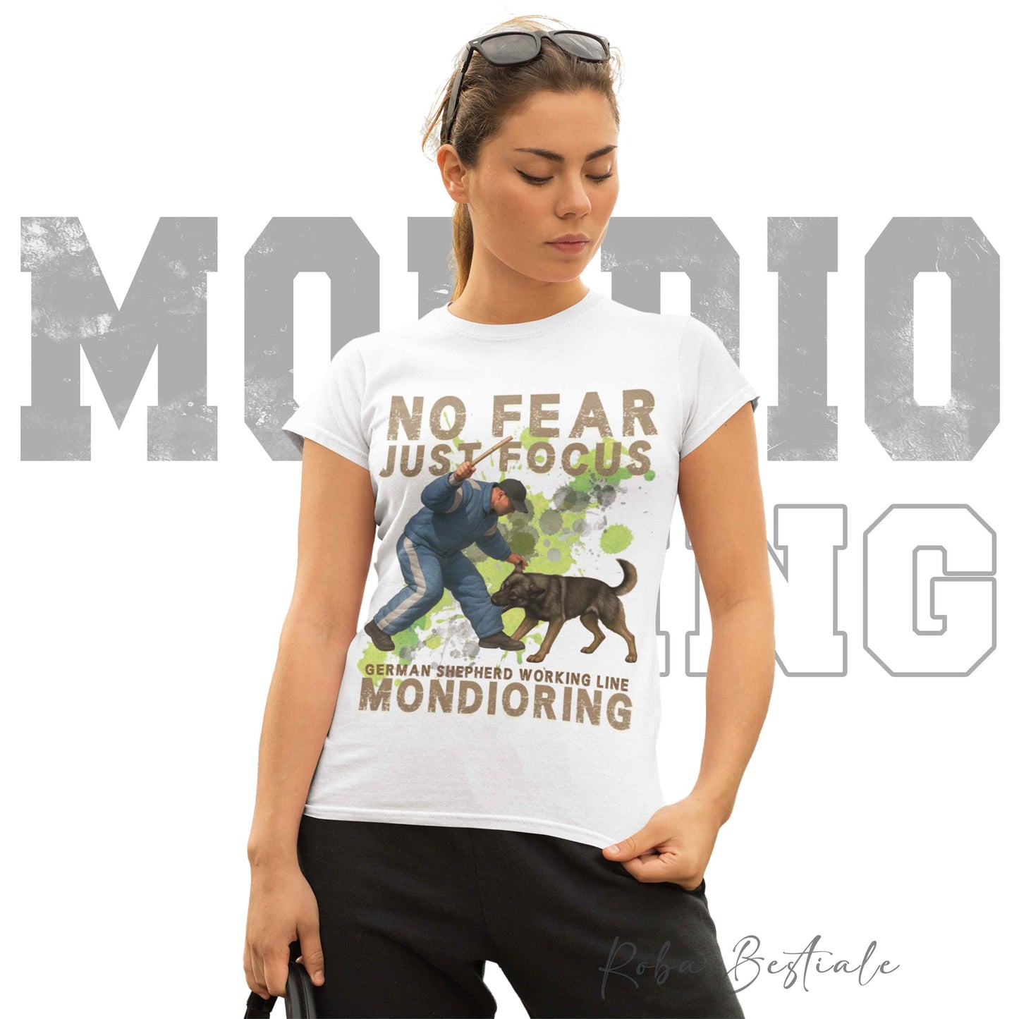 T-Shirt MONDIORING2 - PASTORE TEDESCO DA LAVORO "Grigione"- Uomo o Donna - dalla XS alla 5XL