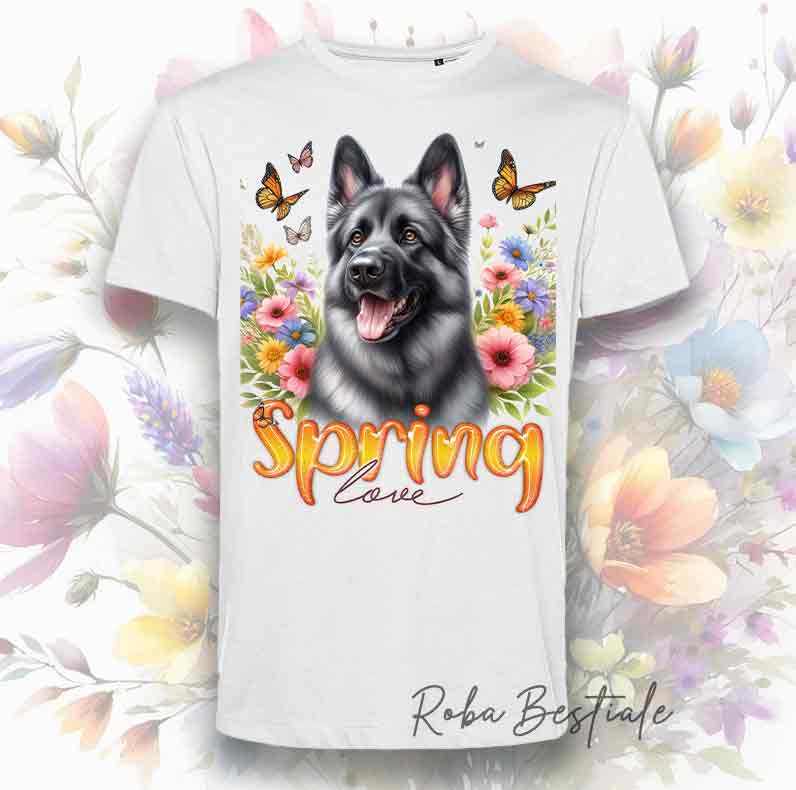 T-Shirt SPRING LOVE - PASTORE TEDESCO DA LAVORO "GRIGIONE" Grigio
