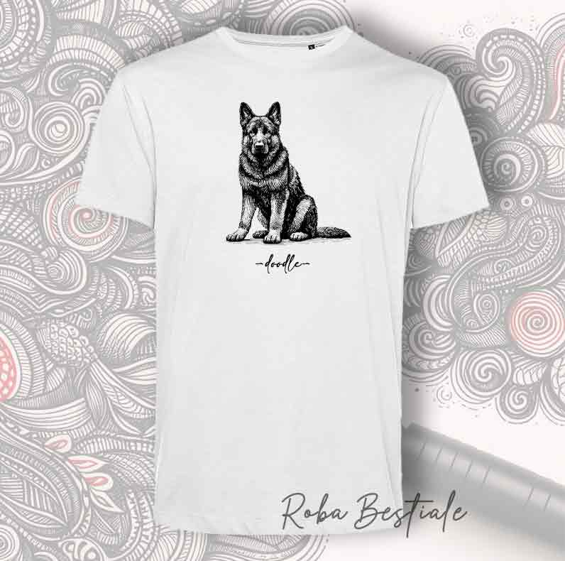 T-Shirt DOODLE - PASTORE TEDESCO "GRIGIONE"
