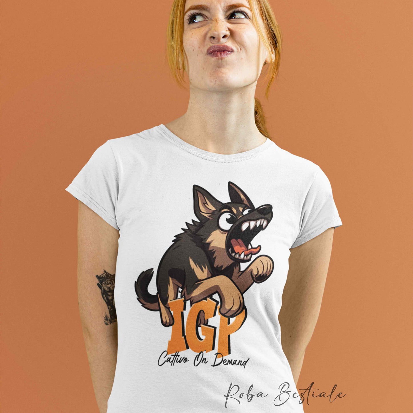 BONKERS T-Shirt - IGP - Working GERMAN SHEPHERD "Grigione" - Men or Women - XS to 5XL
