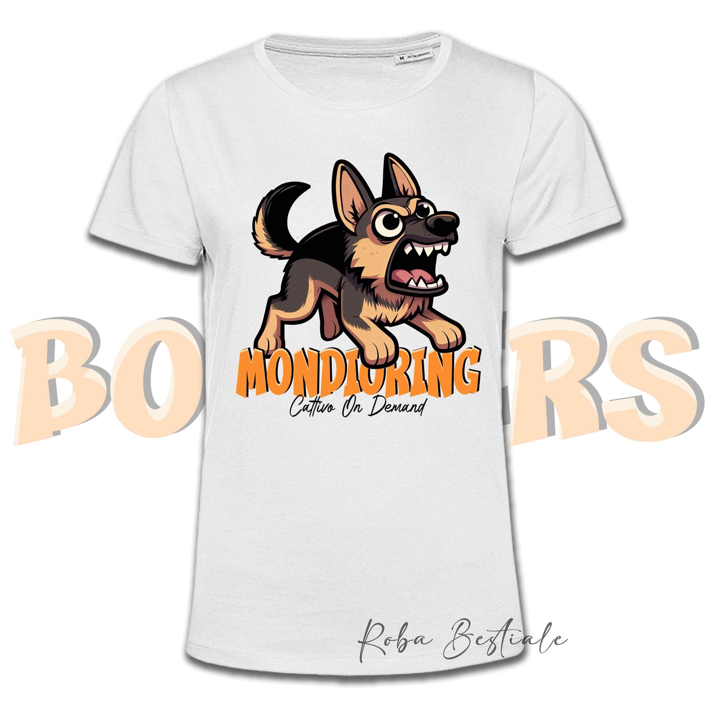 T-Shirt BONKERS - MONDIORING - PASTORE TEDESCO da Lavoro "Grigione" - Uomo o Donna - dalla XS alla 5XL
