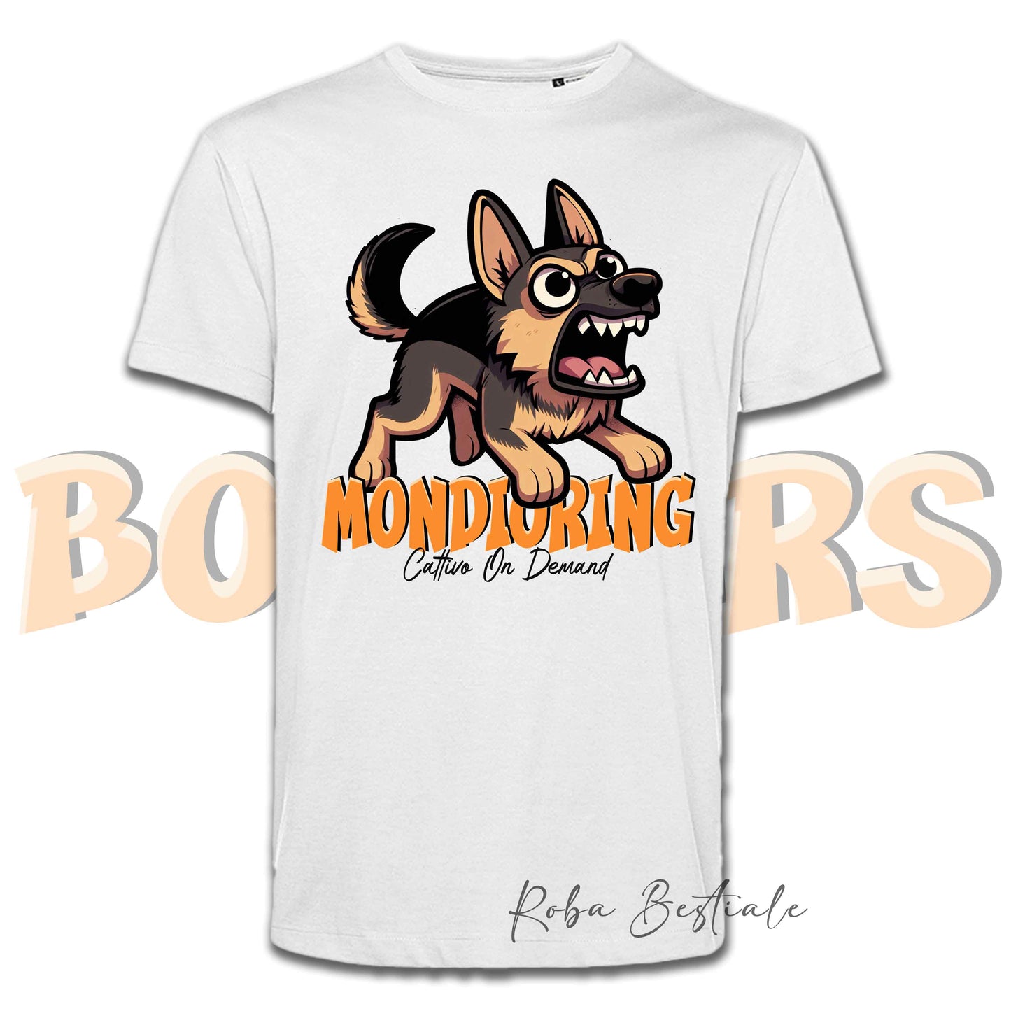 T-Shirt BONKERS - MONDIORING - PASTORE TEDESCO da Lavoro "Grigione" - Uomo o Donna - dalla XS alla 5XL