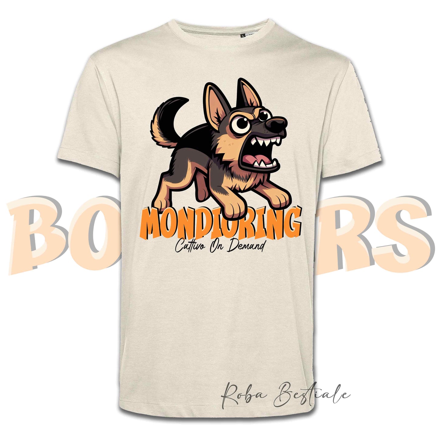 T-Shirt BONKERS - MONDIORING - PASTORE TEDESCO da Lavoro "Grigione" - Uomo o Donna - dalla XS alla 5XL
