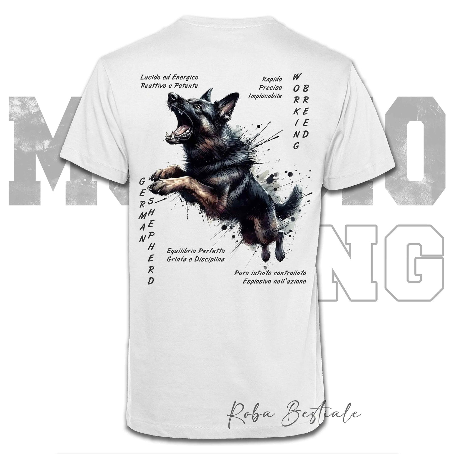 T-Shirt MONDIORING6 - PASTORE TEDESCO da Lavoro "Grigione" - Uomo o Donna - dalla XS alla 5XL