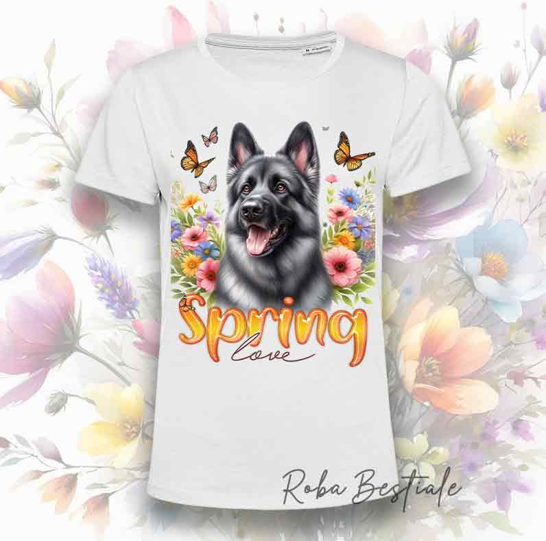 T-Shirt SPRING LOVE - PASTORE TEDESCO DA LAVORO "GRIGIONE" Grigio