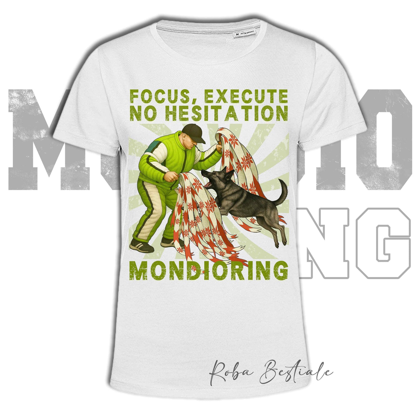 T-Shirt MONDIORING4 - PASTORE TEDESCO da Lavoro "Grigione" - Uomo o Donna - dalla XS alla 5XL
