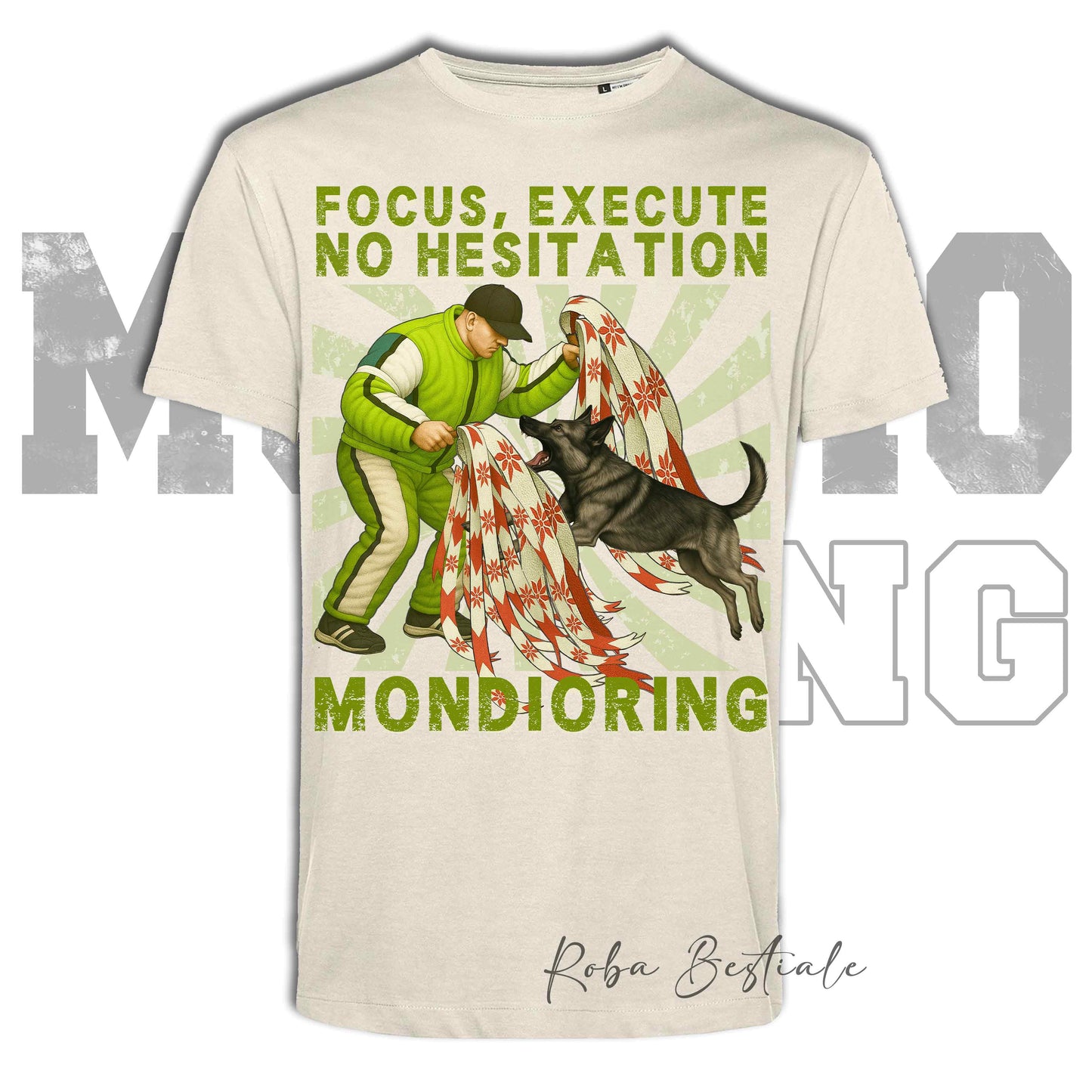 T-Shirt MONDIORING4 - PASTORE TEDESCO da Lavoro "Grigione" - Uomo o Donna - dalla XS alla 5XL