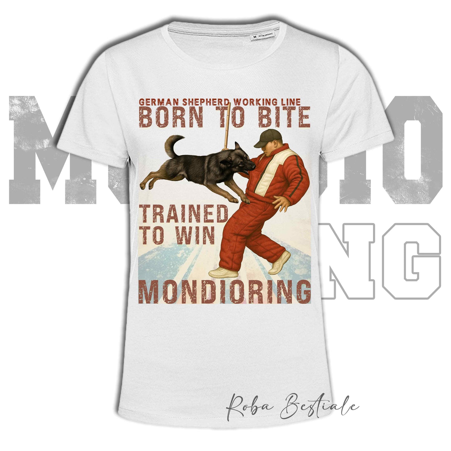 T-Shirt MONDIORING1 - PASTORE TEDESCO da Lavoro "Grigione" - Uomo o Donna - dalla XS alla 5XL