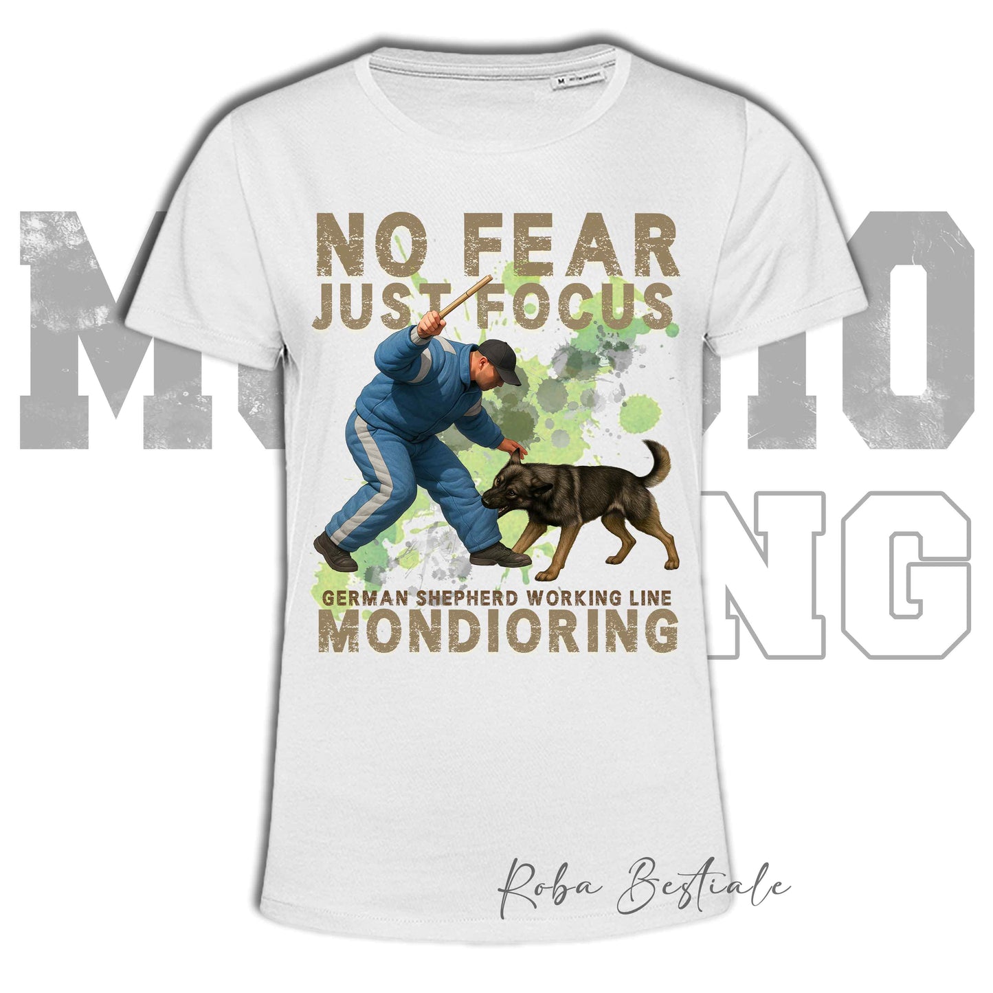 T-Shirt MONDIORING2 - PASTORE TEDESCO DA LAVORO "Grigione"- Uomo o Donna - dalla XS alla 5XL