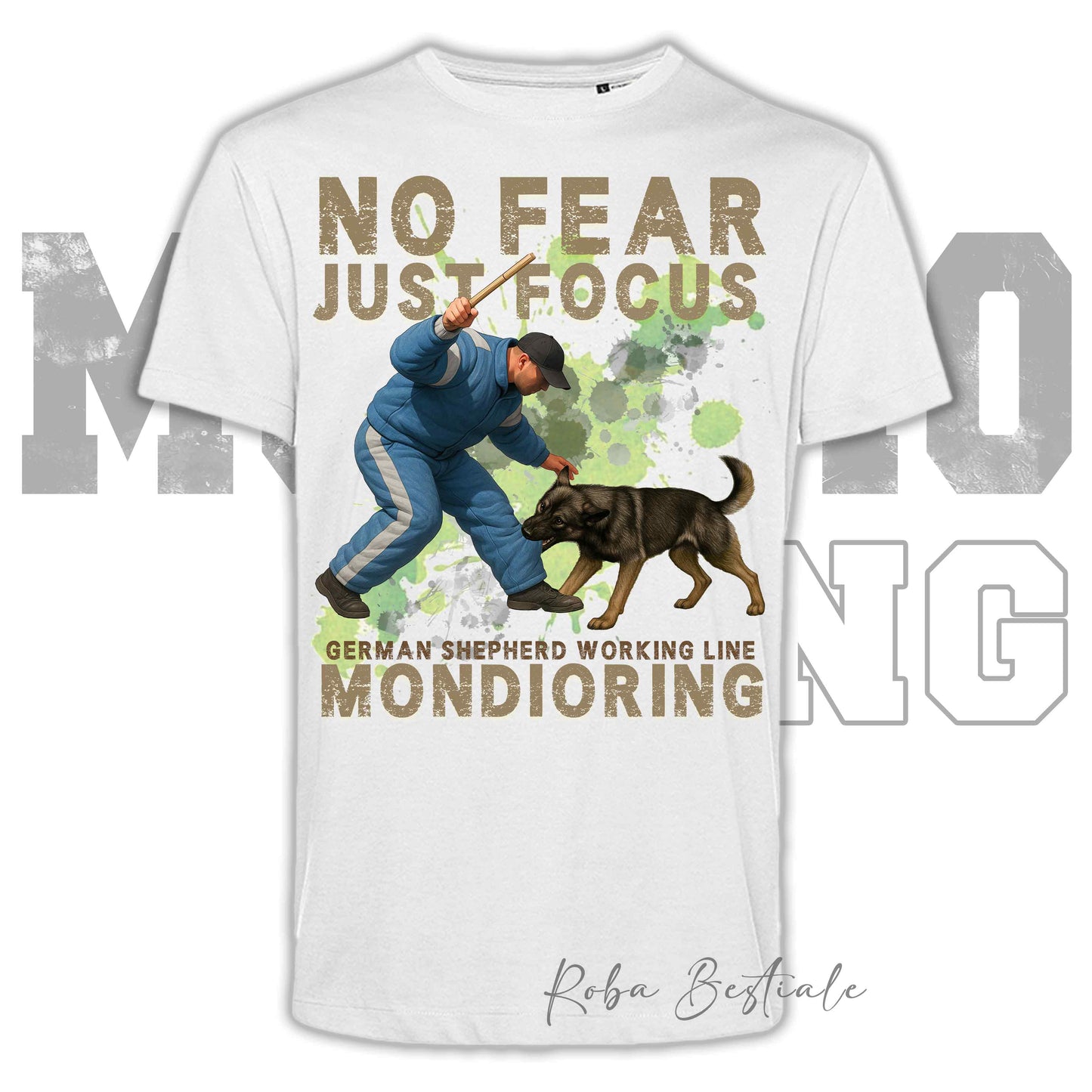 T-Shirt MONDIORING2 - PASTORE TEDESCO DA LAVORO "Grigione"- Uomo o Donna - dalla XS alla 5XL