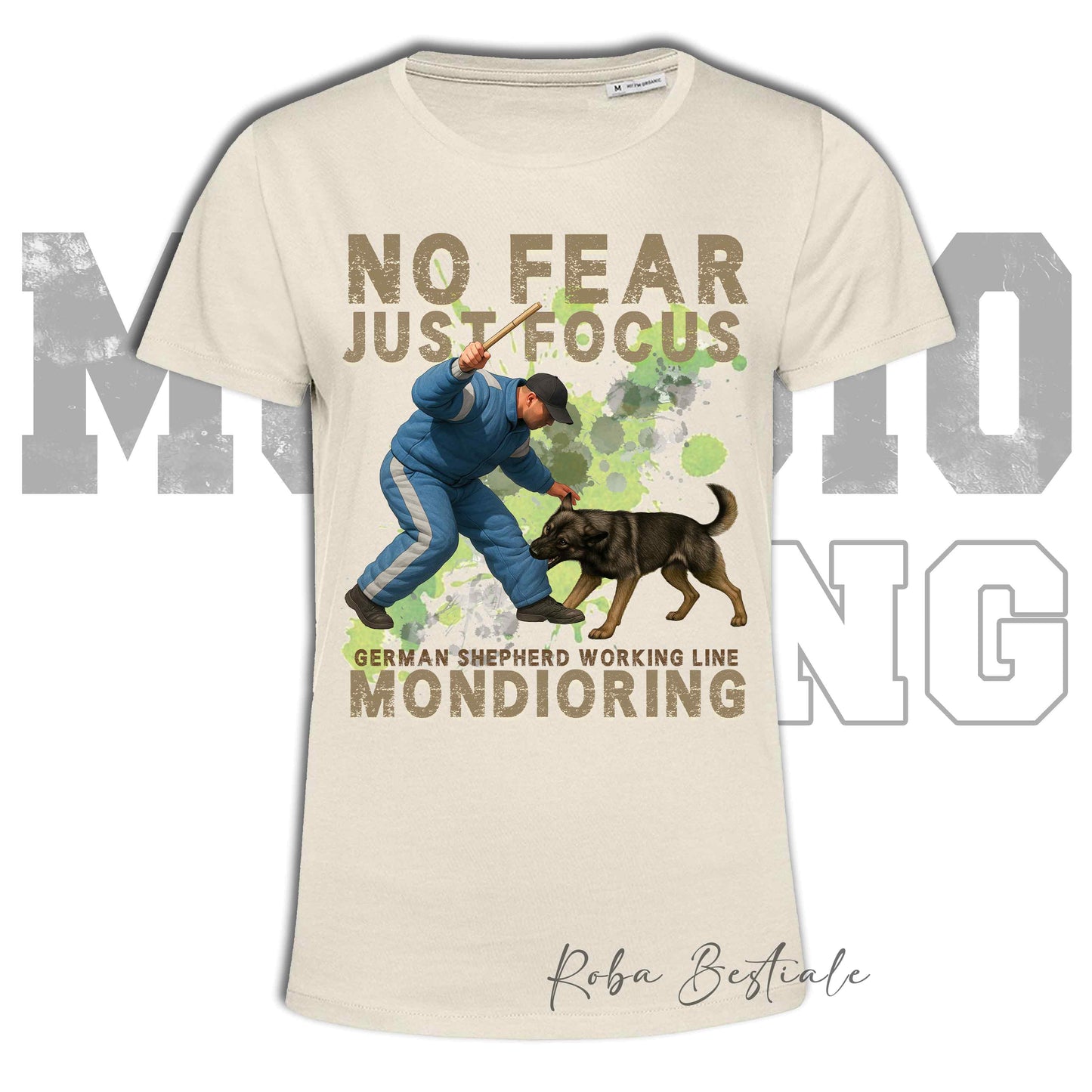 T-Shirt MONDIORING2 - PASTORE TEDESCO DA LAVORO "Grigione"- Uomo o Donna - dalla XS alla 5XL