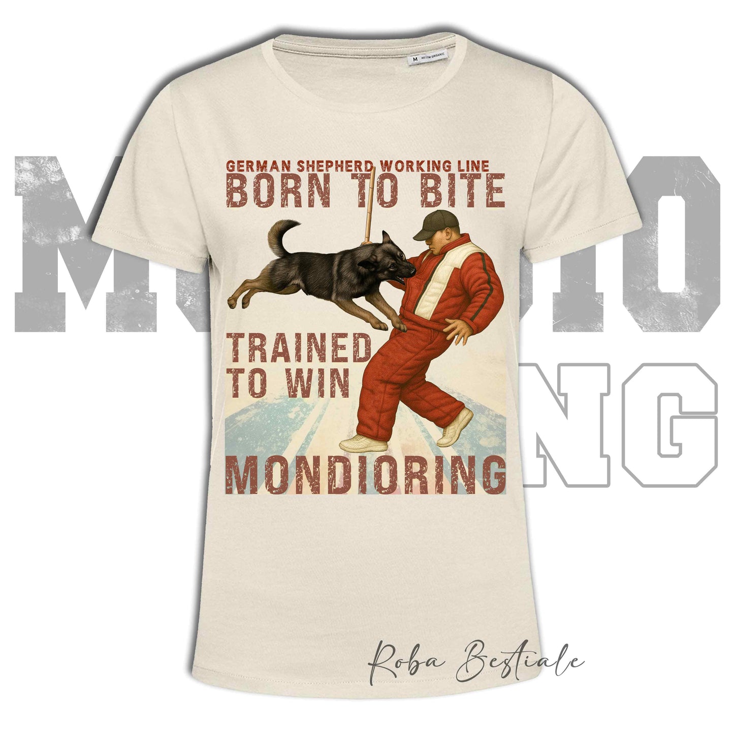 T-Shirt MONDIORING1 - PASTORE TEDESCO da Lavoro "Grigione" - Uomo o Donna - dalla XS alla 5XL