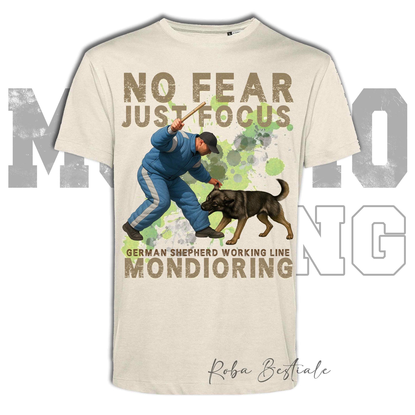 T-Shirt MONDIORING2 - PASTORE TEDESCO DA LAVORO "Grigione"- Uomo o Donna - dalla XS alla 5XL
