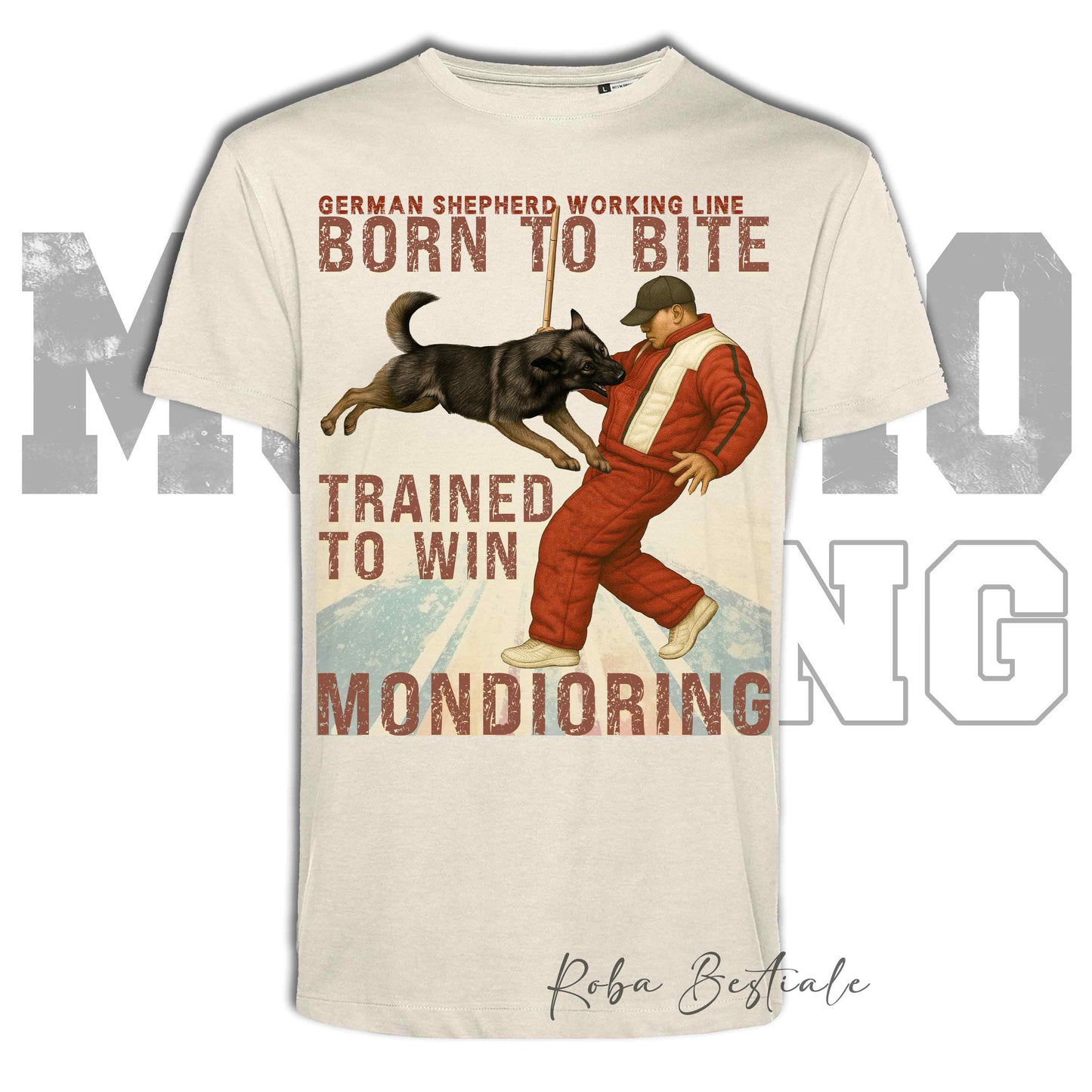 T-Shirt MONDIORING1 - PASTORE TEDESCO da Lavoro "Grigione" - Uomo o Donna - dalla XS alla 5XL