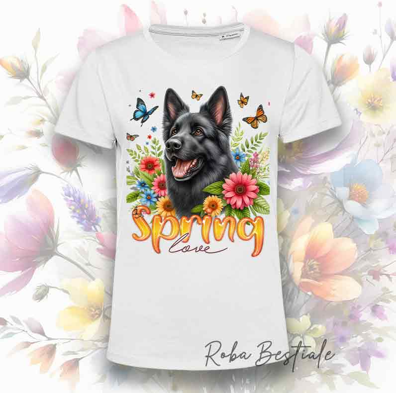 T-Shirt SPRING LOVE - PASTORE TEDESCO DA LAVORO "GRIGIONE" Nero