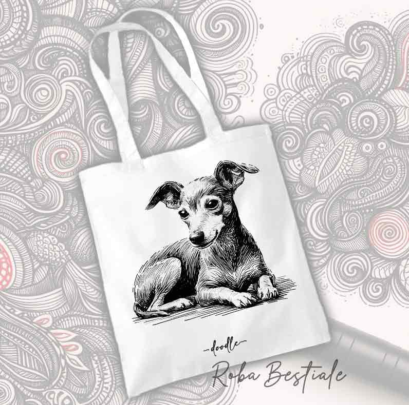 Shopper DOODLE - PICCOLO LEVRIERO ITALIANO
