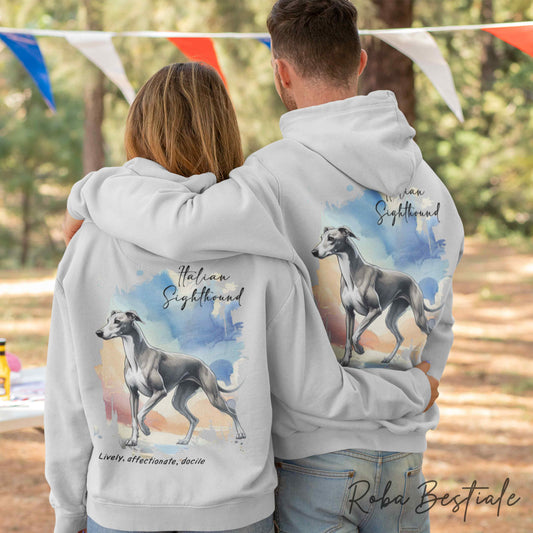 Felpa BEHAVIOR - PICCOLO LEVRIERO ITALIANO Grigio - Standard FCI - Unisex - Grigia - dalla XS alla 3XL