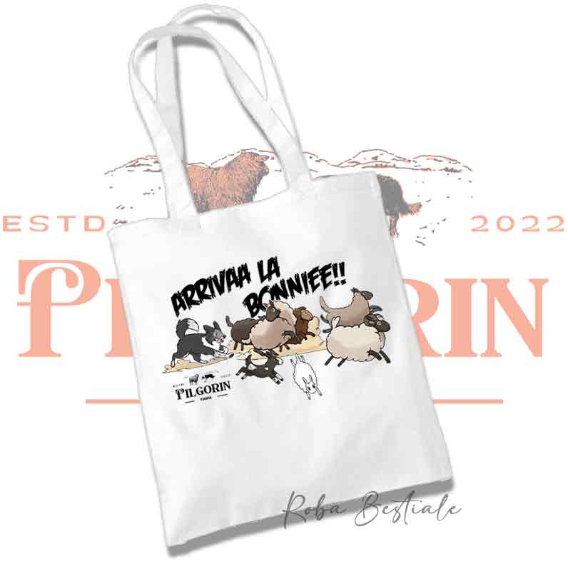 Shopper PILGORIN FARM - Modello BONNIE - In tela di Cotone - 2 Colori a scelta