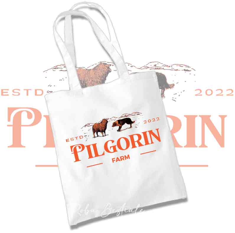 Shopper PILGORIN FARM - In tela di Cotone - 3 Colori a scelta