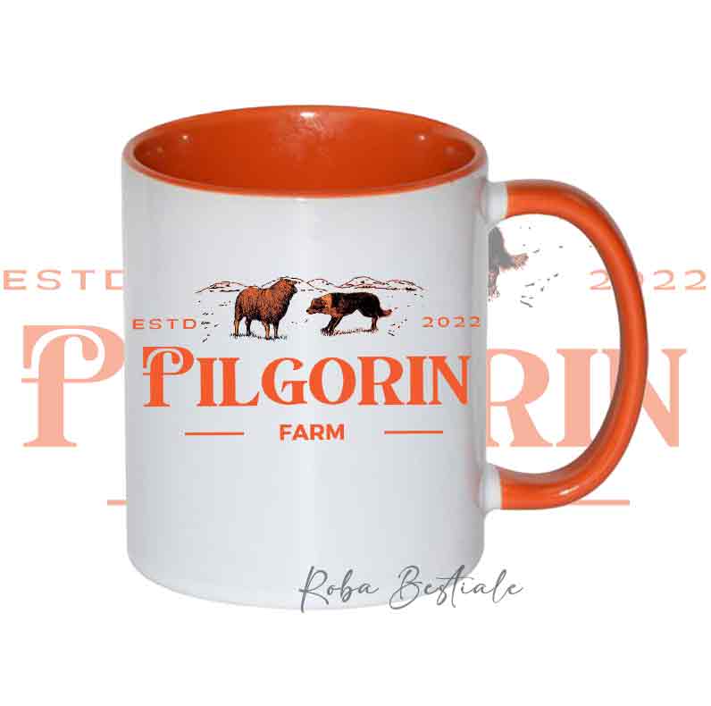 Tazza PILGORIN FARM - 330 ml di capacità - Interno e Manico colorati