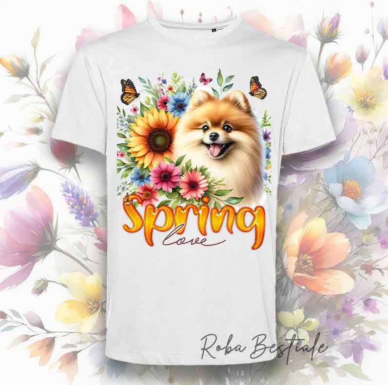 SPRING Love T-Shirt - POMERANIA - SPITZ NANO Orange