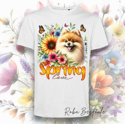 T-Shirt SPRING Love - POMERANIA - SPITZ NANO Arancio