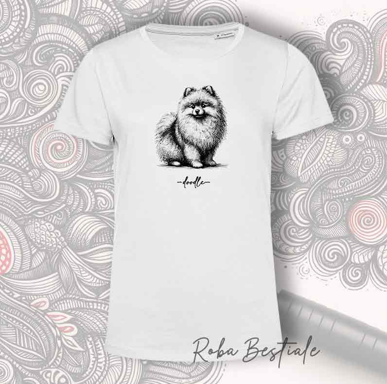 T-Shirt DOODLE - POMERANIA - SPITZ NANO